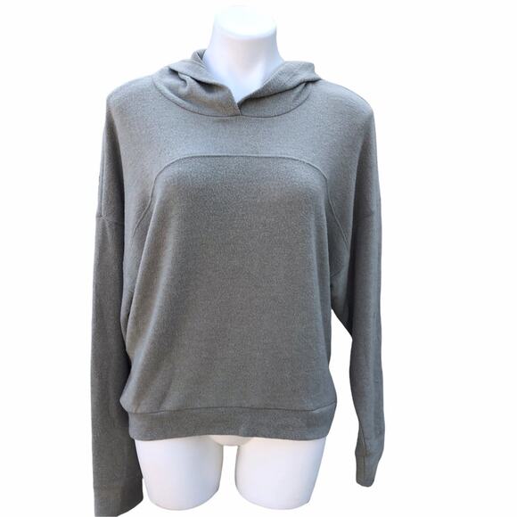 NWT Socialite olive green lightweight fleece hoodie size Large - Picture 9 of 9